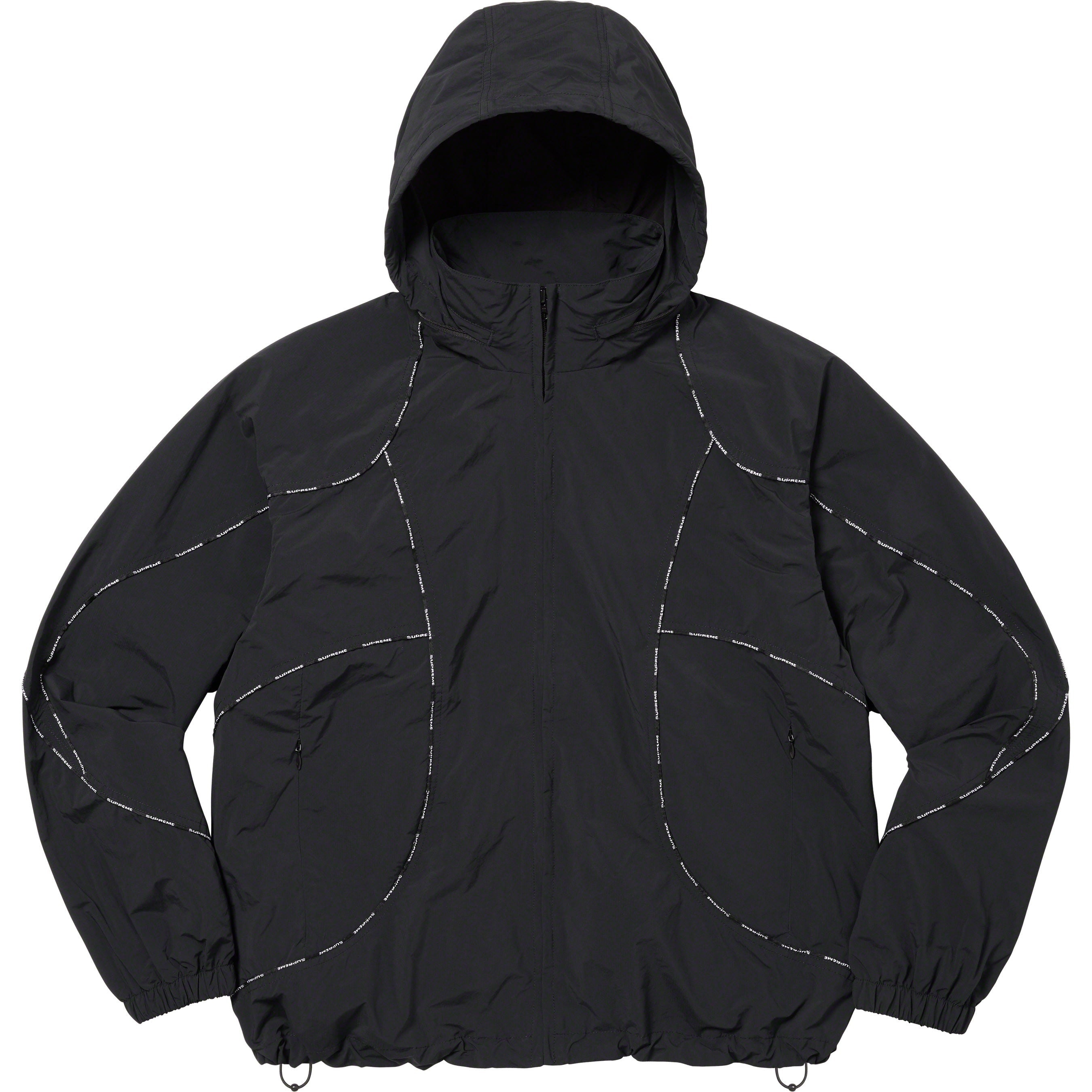 Logo Piping Hooded Track Jacket view 9